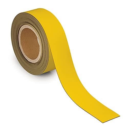 MAUL magneettinauha, 50 mm x 10 m, paksuus: 1 mm, keltainen merkintäteippi, ei-pysyvä merkki - 1 kpl (6524915)