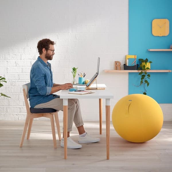 Leitz Ergo Hyggelig Ergonomisk Stolepude Ideel til kontor og hjemmekontor - Velvet Grey