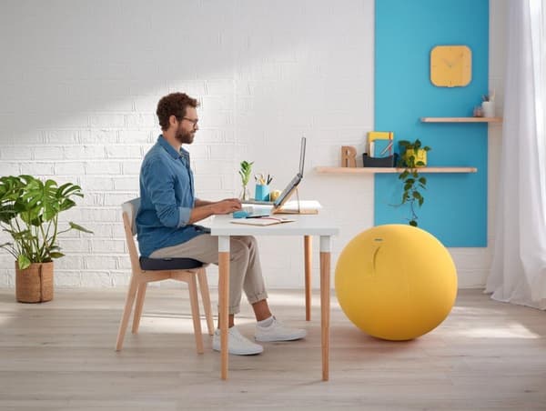 Leitz Ergo Hyggelig Ergonomisk Stolepude Ideel til kontor og hjemmekontor - Velvet Grey