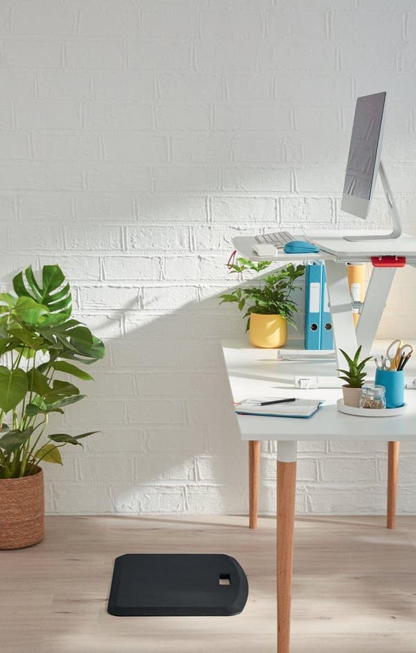 Leitz Ergo Cozy Ergonomic Anti-Fatigue Mat - Idealisk för sitt-/ståbord - Idealisk för kontor och hemmakontor - Velvet Grey