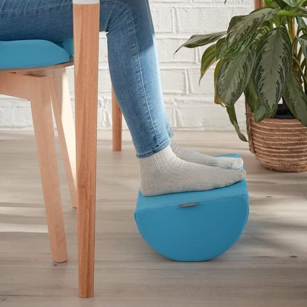 Leitz Ergo Cozy Ergonominen jalkatuki - Ihanteellinen toimistoon ja kotitoimistoon - sametinharmaa