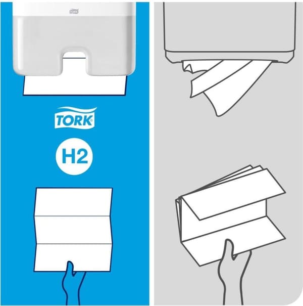 Tork Xpress Flerfaldig handduksdispenser Plast Vit H2