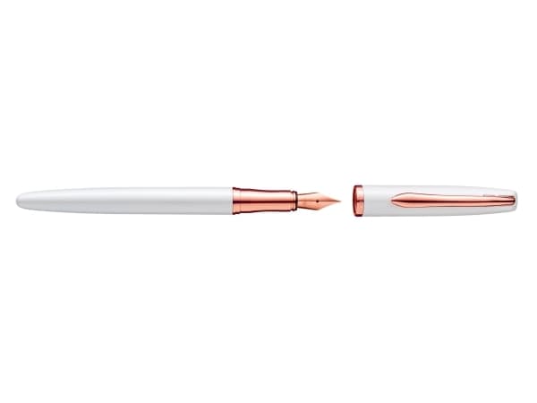 Pelikan Jazz Noble Elegance P36, Gull, Perle, Hvit, Fyllesystem med patron, Blå, Metall, Rustfritt stål, Medium