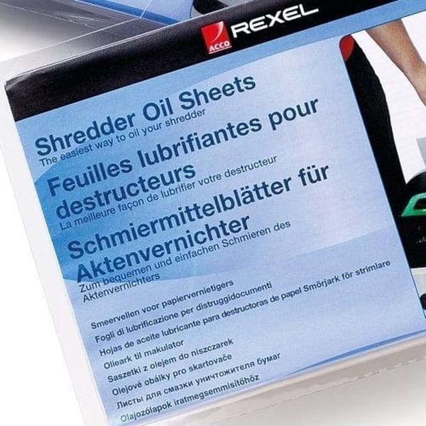 Rexel-öljyarkit paperisilppuriin - 20 kappaleen pakkaus