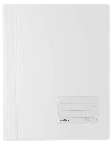 Holdbar flad fil gennemskinnelig - A4 - PVC - Hvid - Portræt - 1 lommer - 57 x 90 mm (268002)
