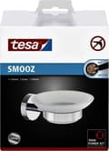 Miniatyrbillede 5 af 11: Tesa Smooz Sæbeholder 13,5x15,5x8,5cm uden boring Selvklæbende Forkromet Metal krom hvid