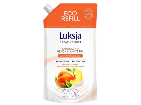 Luksja Creamy & Soft Energizing Creme Flytende såpe Fersken og hvit te 400ml - lager