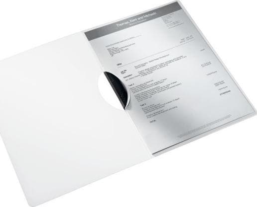 Leitz WOW ColorClip - Klippfil - för A4 (210 x 297 mm) - kapacitet: 30 ark - vit