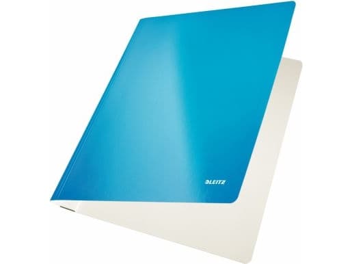 LEITZ løsbladsfil WOW, DIN A4, papp, blå metallic laget av PP-laminert papp, 300 gsm, kapasitet: - 10 stk (3001-00-36)
