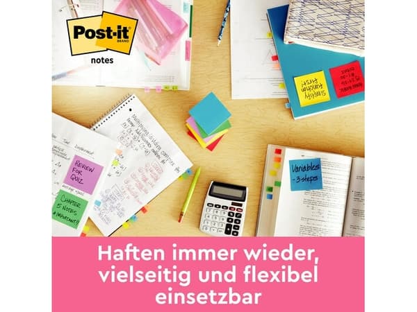 Post-It 7100259224, Rektangel, Blå, Grønn, Oransje, Rosa, Papir, Poptimistic, 127 mm, 76 mm