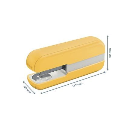 Leitz Cosy Nitoja - Nitoja jopa 30 arkkia - Sisältää niitit - Ihanteellinen kotitoimistoon/kotityöskentelyyn - Lämmin keltainen