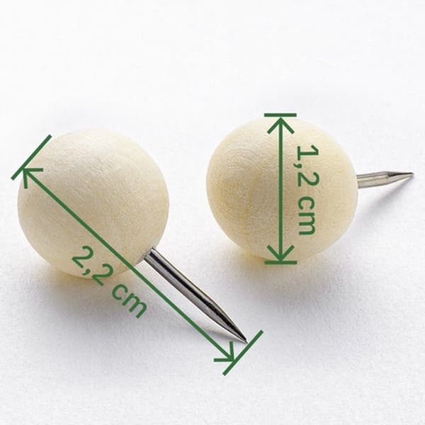 Pushpin Sigel trä 25 st