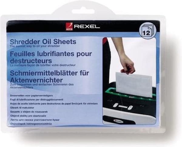 Rexel-öljyarkit paperisilppuriin - 12 kpl