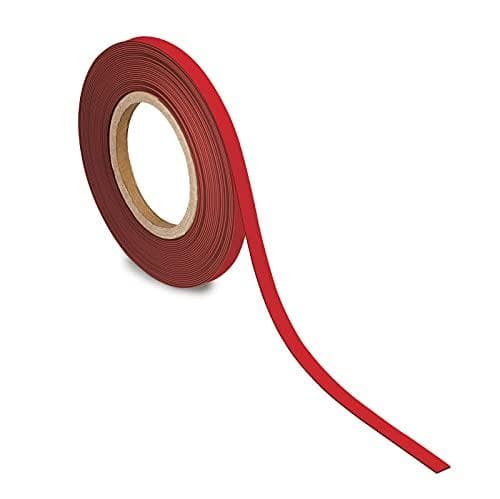 MAUL magnetbånd, 10 mm x 10 m, tykkelse: 1 mm, rødt etiketteringsbånd, ikke-permanent markør - 1 stk (6524125)
