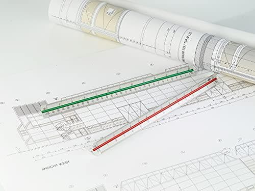 WEDO Architect kolmion viivain, valmistettu alumiinista, hopeanväriset fileet, kohokuvioitu jako, - 1 kpl (5255101)