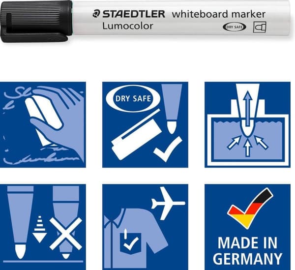 Lumocolor whiteboard tusch - Æske 4 stk nye farver