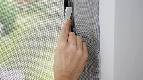 tesa Insect Stop STANDARD flugnät för fönster i en förpackning om 3 - insektsskydd kan skäras till - myggskydd utan borrning - 3 st flugnät antracit -