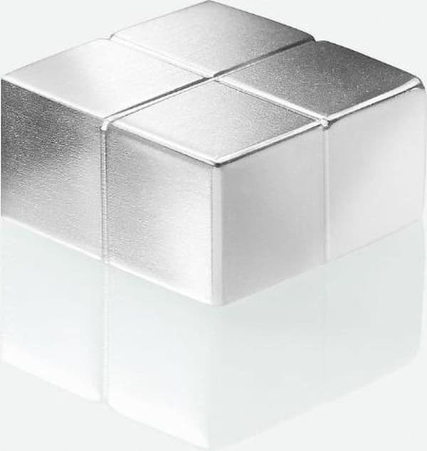 magneetti lasilevyyn Sigel 20x20x10mm hopea erittäin vahva 1 kpl SI-GL195