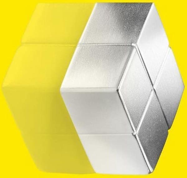 magneetti lasilevyyn Sigel 20x20x10mm hopea erittäin vahva 1 kpl SI-GL195