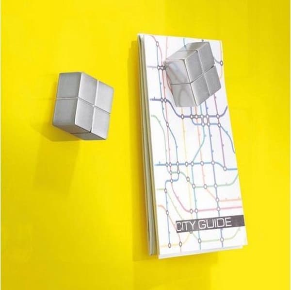 magneetti lasilevyyn Sigel 20x20x10mm hopea erittäin vahva 1 kpl SI-GL195