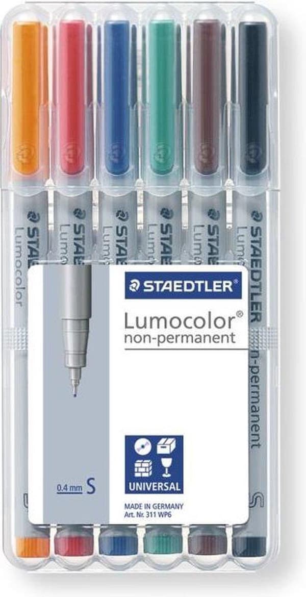 Lumocolor S icke-permanent - Box 6 st