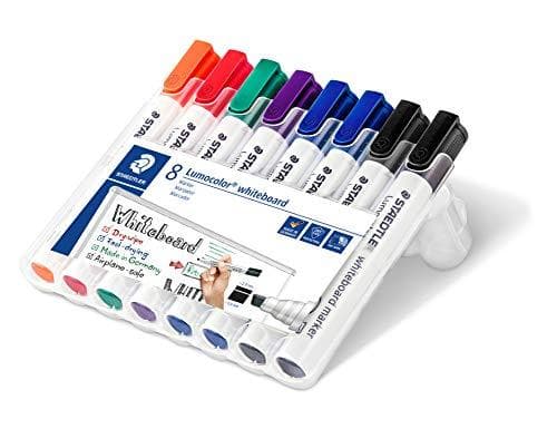 8 STAEDTLER 351 B WP8X valkotaulumerkkiä, eri värejä 2,0 - 5,0 mm (351 BWP8X)