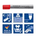 Pikkukuva 6 / 6: STAEDTLER Lumocolor 356 WP8X fläppitaulun tussi (pyöreä kärki n. 2 mm viivanleveys, sarja 8 tussilla, ihanteellinen fläppitauluille, voimakas väri, vä