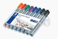 Pikkukuva 2 / 6: STAEDTLER Lumocolor 356 WP8X fläppitaulun tussi (pyöreä kärki n. 2 mm viivanleveys, sarja 8 tussilla, ihanteellinen fläppitauluille, voimakas väri, vä