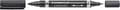 Pikkukuva 3 / 3: Staedtler pysyvä tussi - Lumocolor Duo - kaksoiskärki 0,6 mm + 1,5 mm - musta