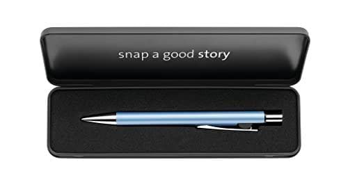 Pelikan Kuglepen Snap Metalic K10 Frost Blue i etui Blue Clip-on Medium 1 stk (821278)