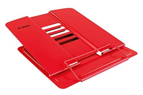 HERMA læsestand XL, lavet af metal, rød stabil læsestand i XL størrelse, med skridsikre knopper, - 1 stk (19973)