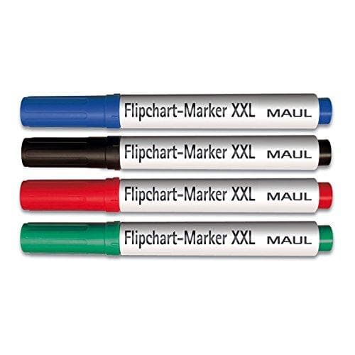 MAUL flipover tusch XXL, assorteret, sæt af 4 i farverne: 1 hver rød, blå, grøn, sort - 1 stk (6383899)