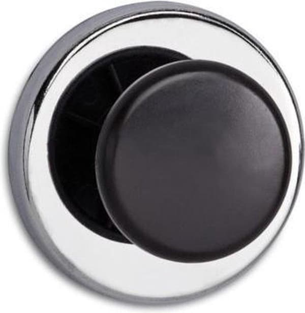 Maul Power Magnet (Diameter XH) 67mm x 33mm Rund Med Knap Sølv Sort 1 stk. 6155096