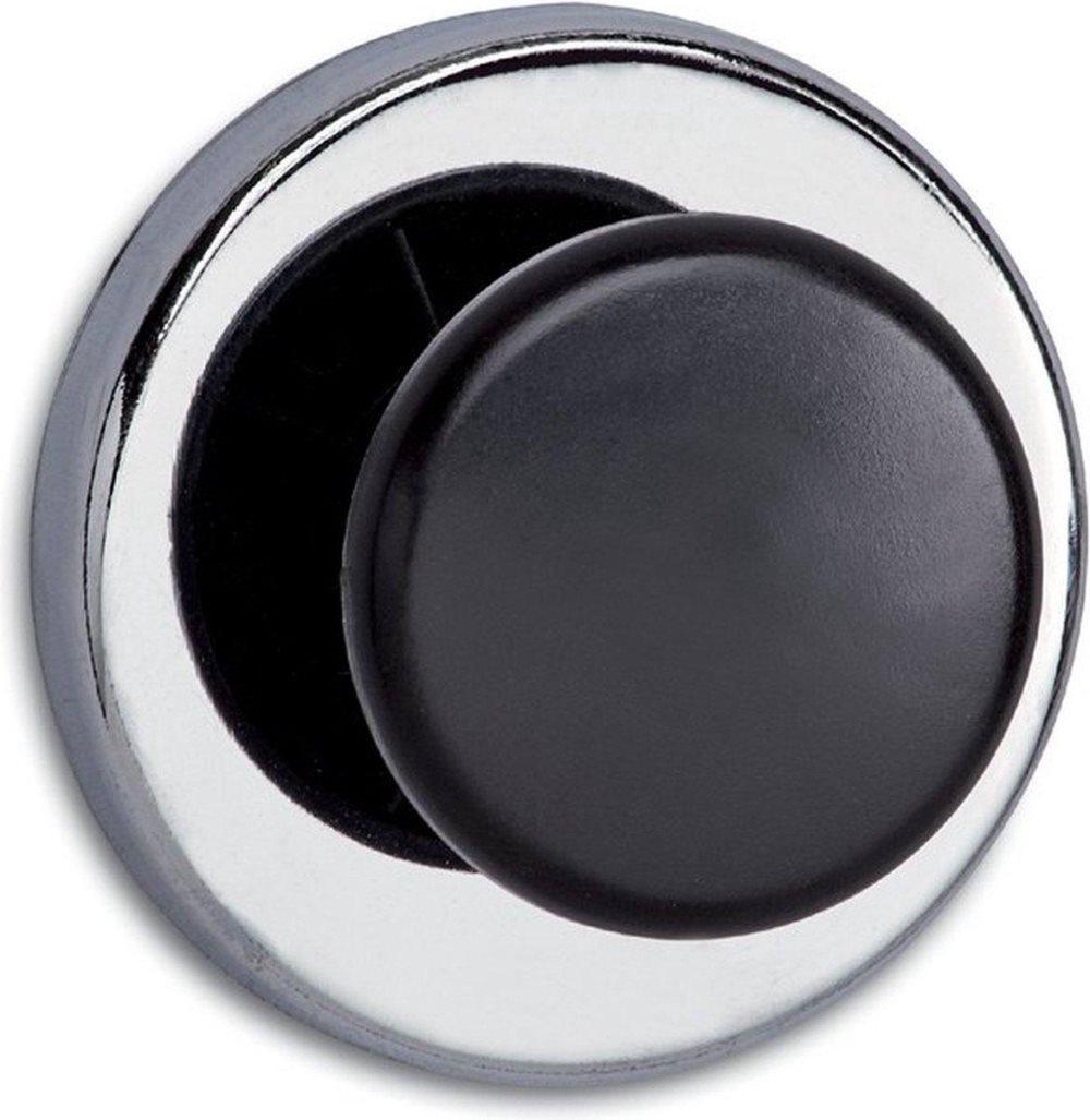 Maul Power Magnet (Diameter XH) 67mm x 33mm Rund Med Knapp Silver Svart 1 Styck 6155096