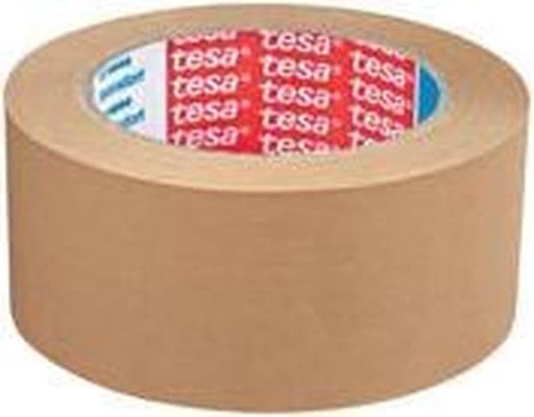 4313 - tesa® Förpackningstejp, med pappersbaksida och ett silikonfritt släppskikt. Lim utan lösningsmedel