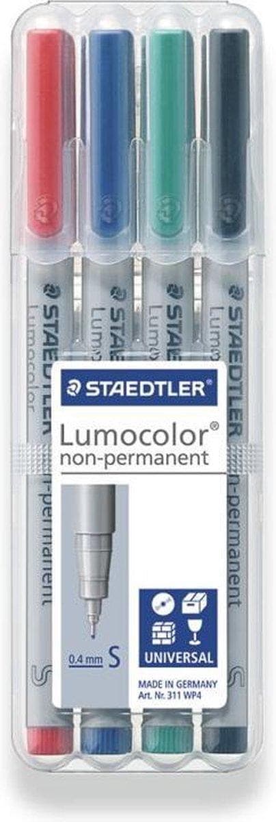 Lumocolor S ei-pysyvä - Laatikko 4 kpl