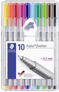 Miniatyrbillede 10 af 11: Triplus fineliner - Æske 10 stk
