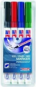 Miniatyrbild 5 av 7: Edding 8400 cd markör assorterad - 4 stycken