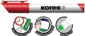 Miniatyrbillede 2 af 6: Whiteboard & flipover tuscher Kores XW2, mejselspids 3-5 mm 4 stykker og viskelæder