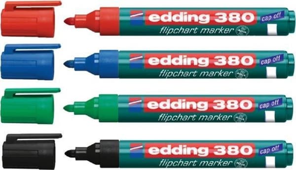 Edding 380 Flippver Marker Sæt med 4 Assorterede