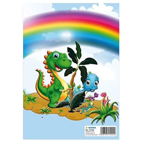 HERMA 15422 tarra-albumi dinosaurukset DIN A5 tyhjä (16 sivua, päällystetty erikoispaperi) tarraleikekirja kerättäväksi, 1 tarrakirja lapsille, tyhjä
