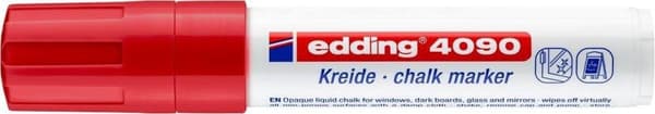 Edding 4090 Vinduesmarkør Chalk Marker rød