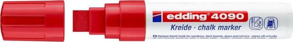 Edding 4090 Vinduesmarkør Chalk Marker rød