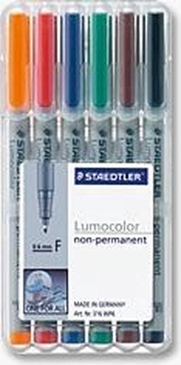 Lumocolor F ei-pysyvä - Laatikko 6 kpl