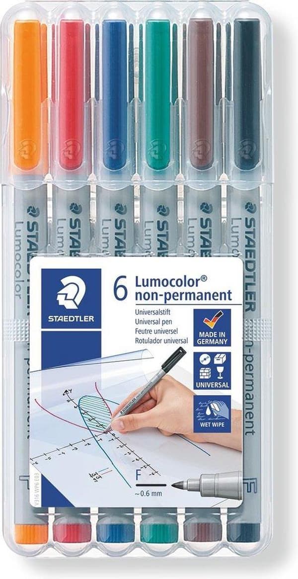 Lumocolor F ei-pysyvä - Laatikko 6 kpl