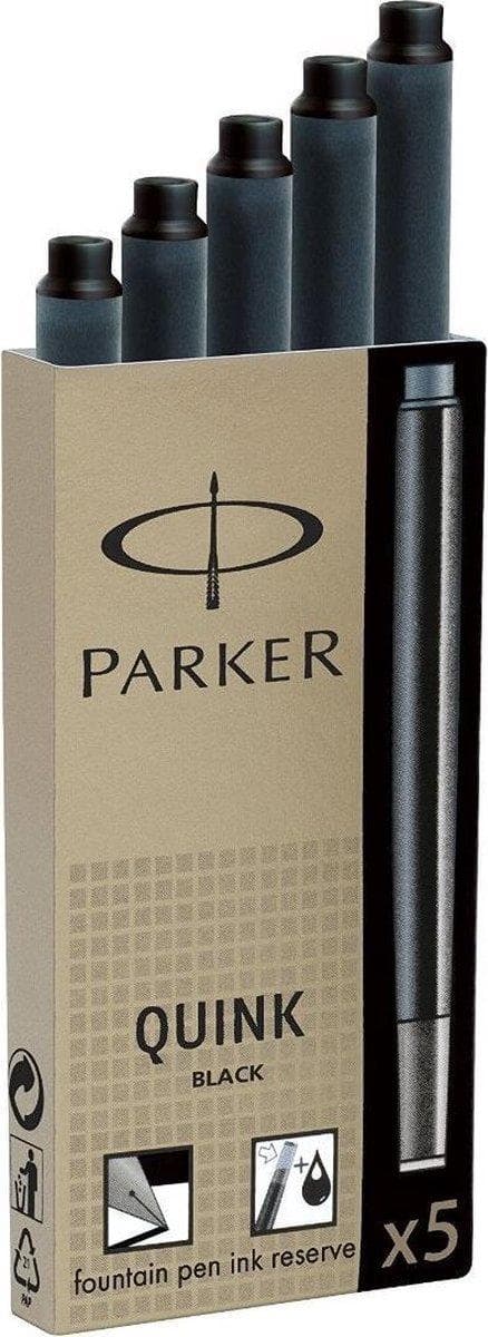 Parker blækpatroner Quink sort