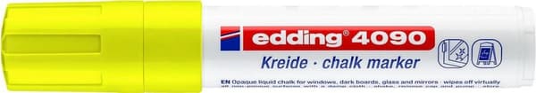 Edding 4090 Vinduesmarkør Chalk Marker Neongul