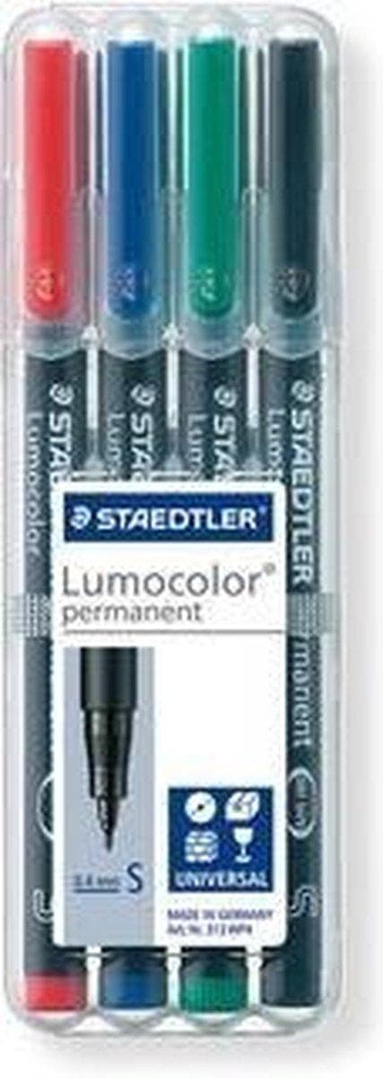 Lumocolor S permanentti - Laatikko 4 kpl