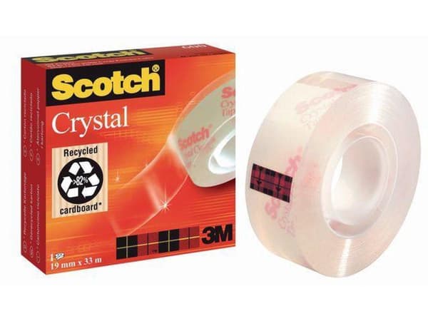 Scotch® kristallklart tejp, 19 mm x 66 m