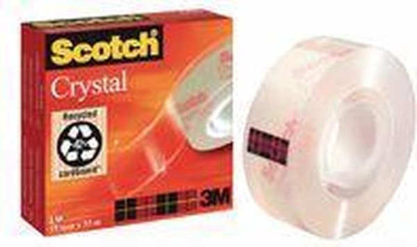 Scotch® kristallklart tejp, 19 mm x 66 m